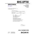 SONY MHCDP700 Manual de Servicio