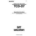 SONY TCD-D7 Manual de Usuario