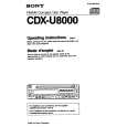 SONY CDX-U8000 Manual de Usuario