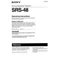 SONY SRS48 Manual de Usuario