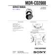 SONY MDR-CD2000 Manual de Usuario