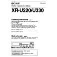 SONY XR-U220 Manual de Usuario