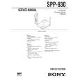 SONY SPP930 Manual de Servicio