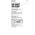 SONY XR-6087 Manual de Usuario