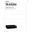 SONY TAAX310 Manual de Usuario
