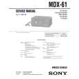 SONY MDX61 Manual de Servicio