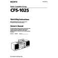 SONY CFS-1025 Manual de Usuario