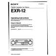 SONY EXR-12 Manual de Usuario