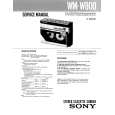 SONY WM-W800 Manual de Servicio