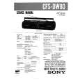 SONY CFSDW80 Manual de Servicio