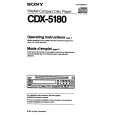SONY CDX-5180 Manual de Usuario