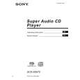 SONY SCDXE670 Manual de Usuario