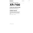 SONY XR-7100 Manual de Usuario