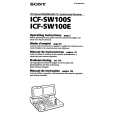 SONY ICF-SW100S Manual de Usuario