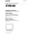 SONY XVM-80 Manual de Usuario