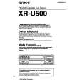 SONY XR-U500 Manual de Usuario