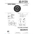 SONY XS-F1721 Manual de Usuario