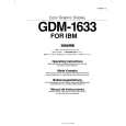 SONY GDM-1633 Manual de Usuario