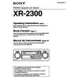 SONY XR-2300 Manual de Usuario