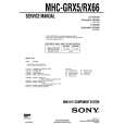 SONY MHCRX66 Manual de Servicio