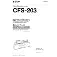 SONY CFS-203 Manual de Usuario