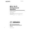 SONY MHC-GX35 Manual de Usuario