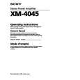 SONY XM-4045 Manual de Usuario