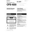 SONY CFS-1020 Manual de Usuario