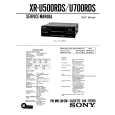SONY XRU500RDS Manual de Servicio