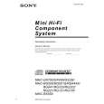 SONY MHCRG441 Manual de Usuario