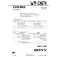SONY WMEX674 Manual de Servicio