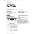SONY SAW55X Manual de Usuario