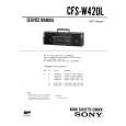 SONY CFSW420L Manual de Servicio