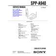 SONY SPPA940 Manual de Servicio