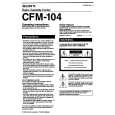 SONY CFM-104 Manual de Usuario