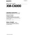 SONY XM-C6000 Manual de Usuario