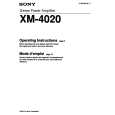 SONY XM-4020 Manual de Usuario