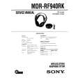SONY MDR-RF940RK Manual de Usuario