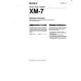SONY XM-7 Manual de Usuario