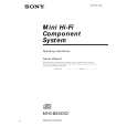 SONY MHC-BX2 Manual de Usuario
