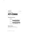 SONY ICF-CD800 Manual de Usuario