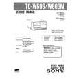 SONY TCW606/M Manual de Servicio