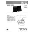 SONY SRS33 Manual de Servicio
