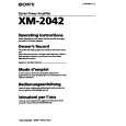 SONY XM-2042 Manual de Usuario