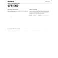 SONY CFS-E60 Manual de Usuario