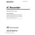 SONY ICD-ST10 Manual de Usuario