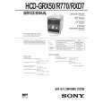 SONY HCDGRX50 Manual de Servicio