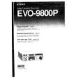 SONY EVO9800P Manual de Usuario