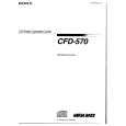 SONY CFD-570 Manual de Usuario