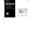 SONY HB-B7070 Manual de Usuario